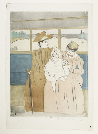 En Tramway - Mary Cassatt